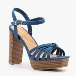 Bamboo Shoes Newest Arrivals Knotted Strappy High Heels