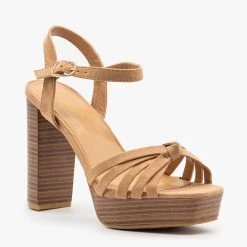 Bamboo Shoes Newest Arrivals Knotted Strappy High Heels
