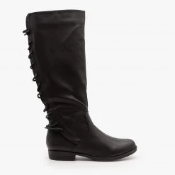 Bamboo Shoes Newest Arrivals Lace-Up Back Riding Boots