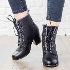 Qupid Shoes Lace Up Bootie Newest Arrivals