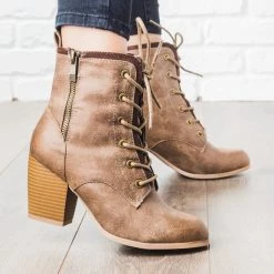 Qupid Shoes Lace Up Bootie Newest Arrivals