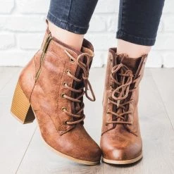 Qupid Shoes Lace Up Bootie Newest Arrivals