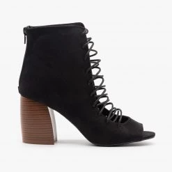 Qupid Shoes Lace-Up Cut-Out Heel Booties Newest Arrivals 16 Qupid Shoes Lace-Up Cut-Out Heel Booties Newest Arrivals