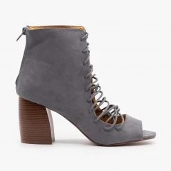 Qupid Shoes Lace-Up Cut-Out Heel Booties Newest Arrivals 13 Qupid Shoes Lace-Up Cut-Out Heel Booties Newest Arrivals