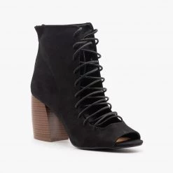 Qupid Shoes Lace-Up Cut-Out Heel Booties Newest Arrivals 15 Qupid Shoes Lace-Up Cut-Out Heel Booties Newest Arrivals