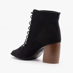 Qupid Shoes Lace-Up Cut-Out Heel Booties Newest Arrivals 17 Qupid Shoes Lace-Up Cut-Out Heel Booties Newest Arrivals