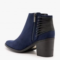 Soda Shoes Lace-Up Pointed Toe Booties