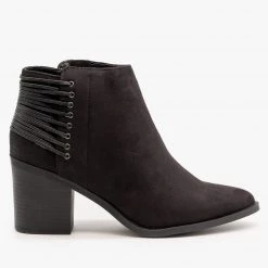 Soda Shoes Lace-Up Pointed Toe Booties