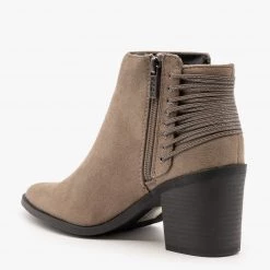 Soda Shoes Lace-Up Pointed Toe Booties