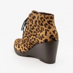 Soda Shoes Newest Arrivals Lace-Up Wedge Ankle Booties