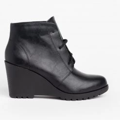 Soda Shoes Newest Arrivals Lace-Up Wedge Ankle Booties