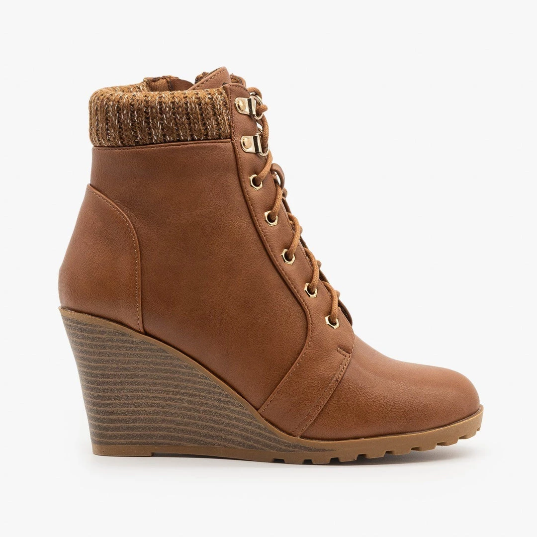 Top Moda Lace Up Wedge Booties FINAL SALE 8 Top Moda Lace Up Wedge Booties FINAL SALE