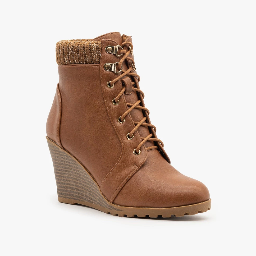 Top Moda Lace Up Wedge Booties FINAL SALE 7 Top Moda Lace Up Wedge Booties FINAL SALE