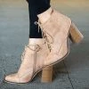 Soda Shoes Lace-up Zipper Bootie