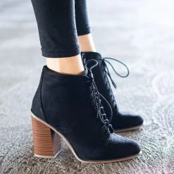 Soda Shoes Lace-up Zipper Bootie