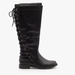 Cherish Laced Back Riding Boots Newest Arrivals