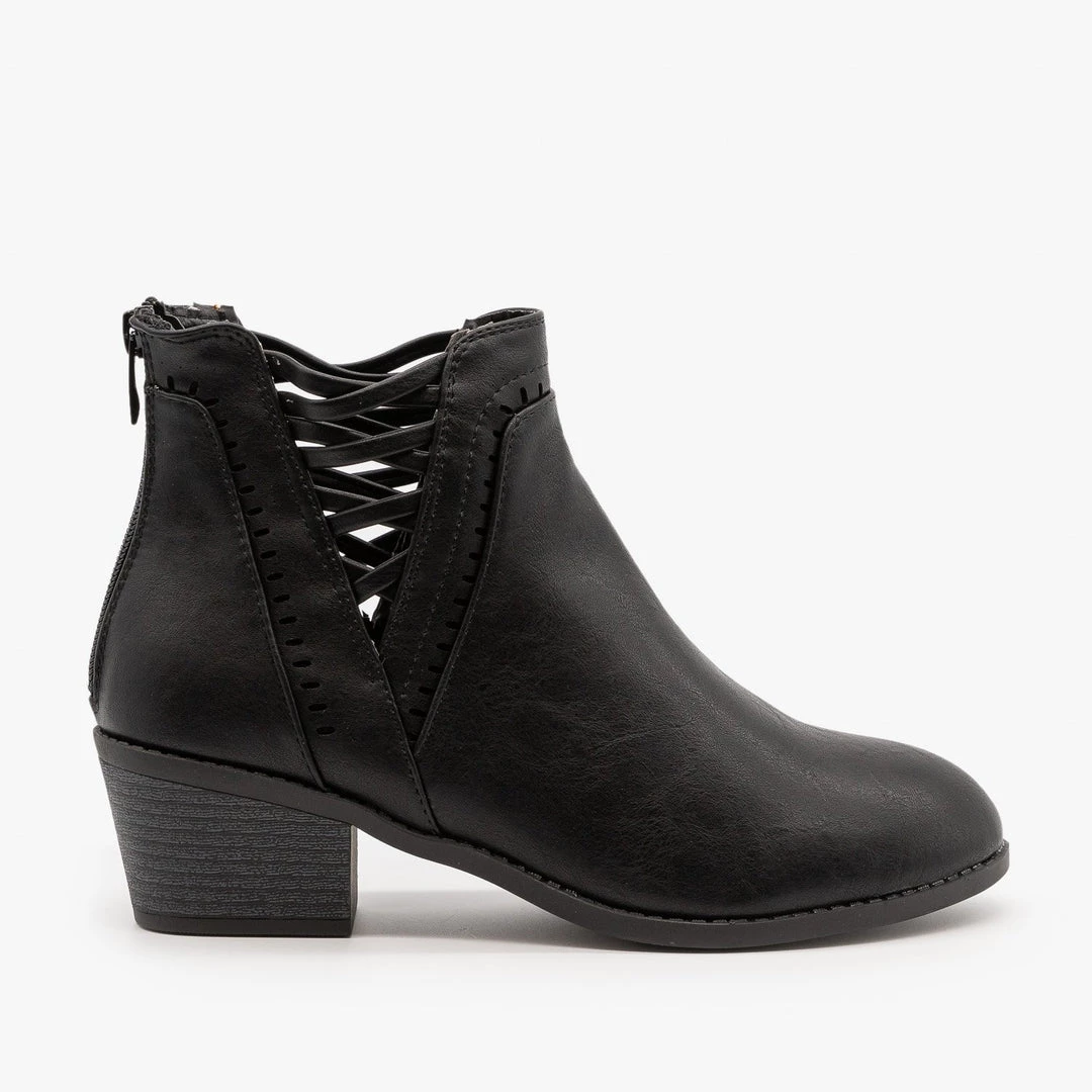 Forever Laced V-Cut Ankle Booties 3 Forever Laced V-Cut Ankle Booties