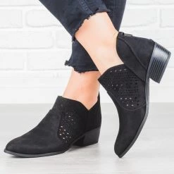 City Classified Shoes Laser Cut Almond Toe Booties Newest Arrivals 19 City Classified Shoes Laser Cut Almond Toe Booties Newest Arrivals