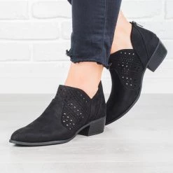 City Classified Shoes Laser Cut Almond Toe Booties Newest Arrivals 15 City Classified Shoes Laser Cut Almond Toe Booties Newest Arrivals