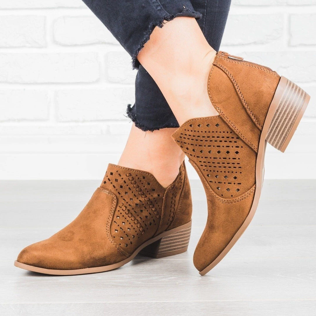 City Classified Shoes Laser Cut Almond Toe Booties Newest Arrivals 7 City Classified Shoes Laser Cut Almond Toe Booties Newest Arrivals
