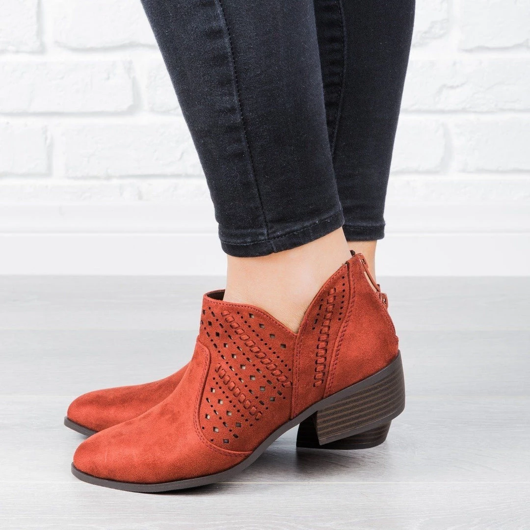 City Classified Shoes Laser Cut Almond Toe Booties Newest Arrivals 9 City Classified Shoes Laser Cut Almond Toe Booties Newest Arrivals