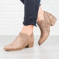 City Classified Shoes Laser Cut Almond Toe Booties Newest Arrivals 17 City Classified Shoes Laser Cut Almond Toe Booties Newest Arrivals