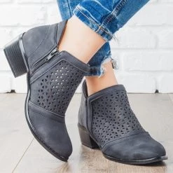 Soho Girls Laser Cut Ankle Boot Newest Arrivals