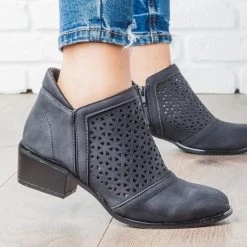Soho Girls Laser Cut Ankle Boot Newest Arrivals