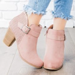 Soda Shoes Newest Arrivals Laser Cut Buckle Bootie