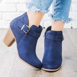 Soda Shoes Newest Arrivals Laser Cut Buckle Bootie