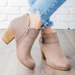 Soda Shoes Newest Arrivals Laser Cut Buckle Bootie