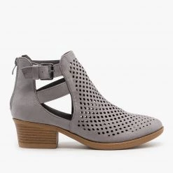 ARider Girl Laser Cut Caged Booties Newest Arrivals