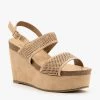 Refresh Newest Arrivals Laser Cut Cork Platform Wedges
