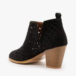 Weeboo Newest Arrivals Laser Cut Fall Booties FINAL SALE