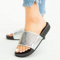 Soho Girls Newest Arrivals Laser-Cut Metallic Slides 12 Soho Girls Newest Arrivals Laser-Cut Metallic Slides