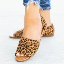 AMS Shoes Newest Arrivals Laser Cut Open-Toe Cutout Flats