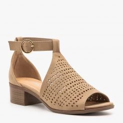 Top Moda Newest Arrivals Laser Cut Open-Toe Low Heeled Sandals 12 Top Moda Newest Arrivals Laser Cut Open-Toe Low Heeled Sandals