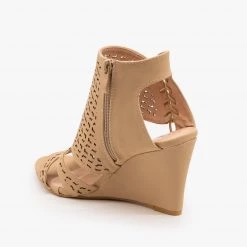 Forever Newest Arrivals Laser-Cut Sandal Wedges FINAL SALE