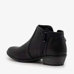 Soho Elite Laser Cut Sides Buckle Booties