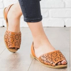 Bamboo Shoes Laser-Cut Sling-Back Sandals Newest Arrivals