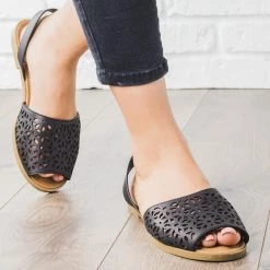 Bamboo Shoes Laser-Cut Sling-Back Sandals Newest Arrivals