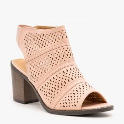Weeboo Newest Arrivals Laser Cut Slingback Booties