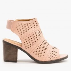 Weeboo Newest Arrivals Laser Cut Slingback Booties