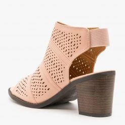 Weeboo Newest Arrivals Laser Cut Slingback Booties