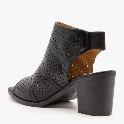 Weeboo Newest Arrivals Laser Cut Slingback Booties