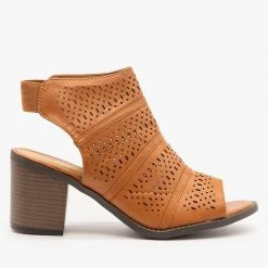 Weeboo Newest Arrivals Laser Cut Slingback Booties