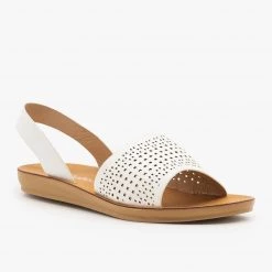 Weeboo Laser Cut Slingback Sandals