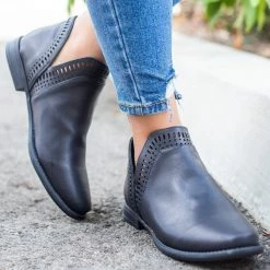 Bamboo Shoes Newest Arrivals Laser Cut Trim Ankle Booties 13 Bamboo Shoes Newest Arrivals Laser Cut Trim Ankle Booties