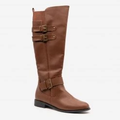 Novo Shoes Layered Buckled Boot Newest Arrivals