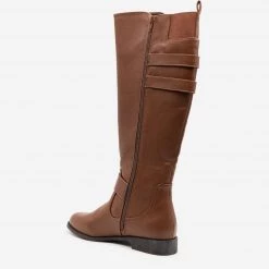 Novo Shoes Layered Buckled Boot Newest Arrivals